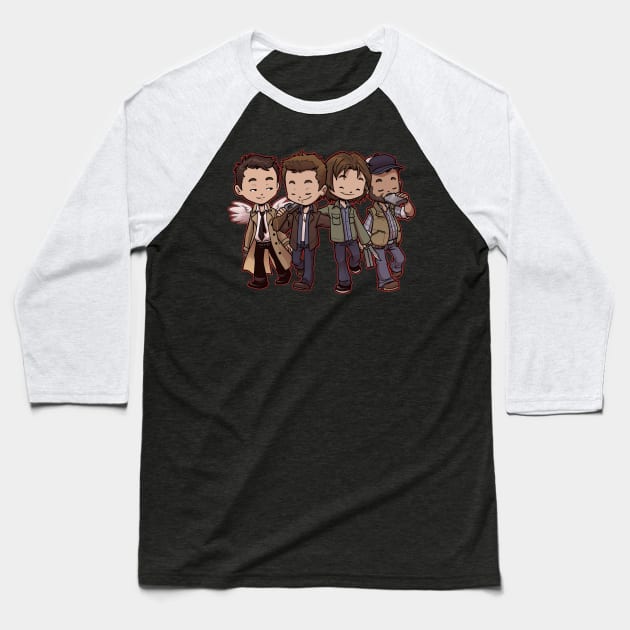 Supernatural Buddies Baseball T-Shirt by Dooomcat